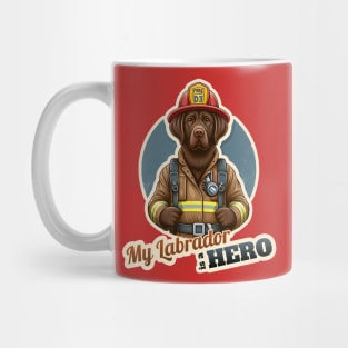 Labrador Retriever Fireman Mug